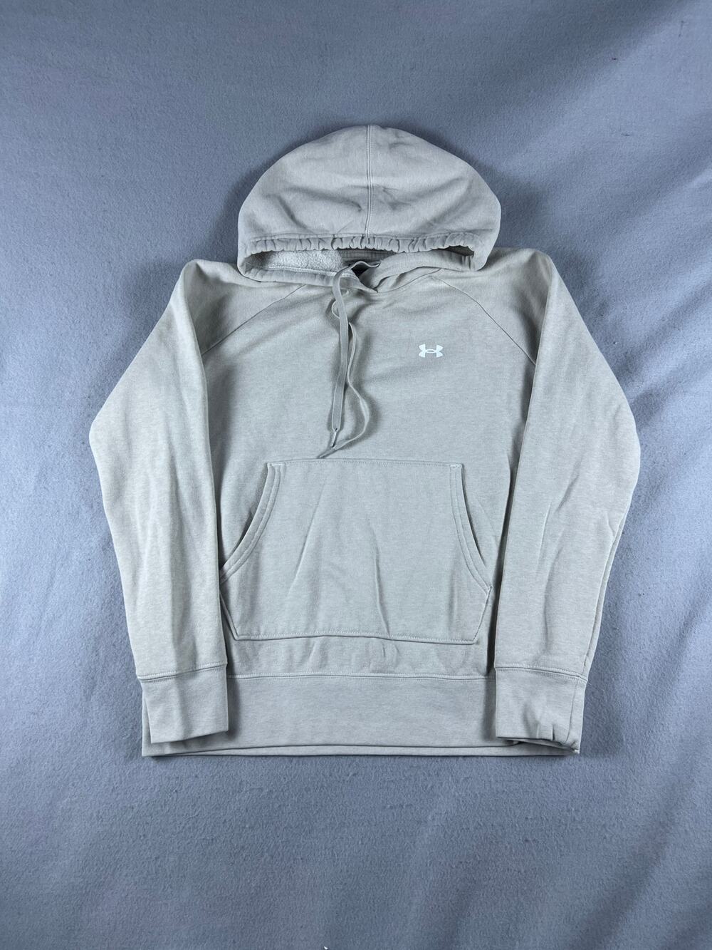 Under Armour Hoodie Womens S Tan Raglan HeatGear Loose Fleece Sweatshirt Sports